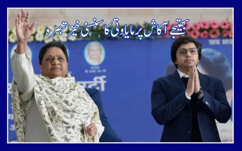 یوپی انتخابات کیلئے بی ایس پی کی تیاریاں۔ بھتیجےآکاش پر مایاوتی کا سنسنی خیز تبصرہ 